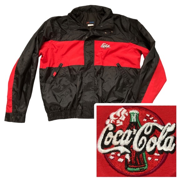 Vintage Other - Men’s vintage Coca Cola Coke windbreaker embroidered logo jacket